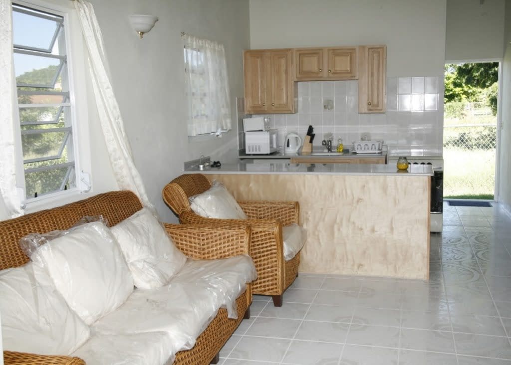 front room and kitchenette